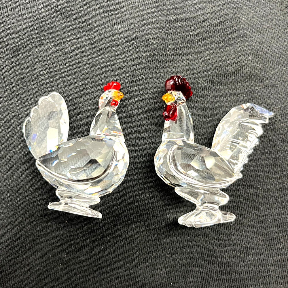 SWAROVSKI COCKEREL & HEN SET 608721 247759